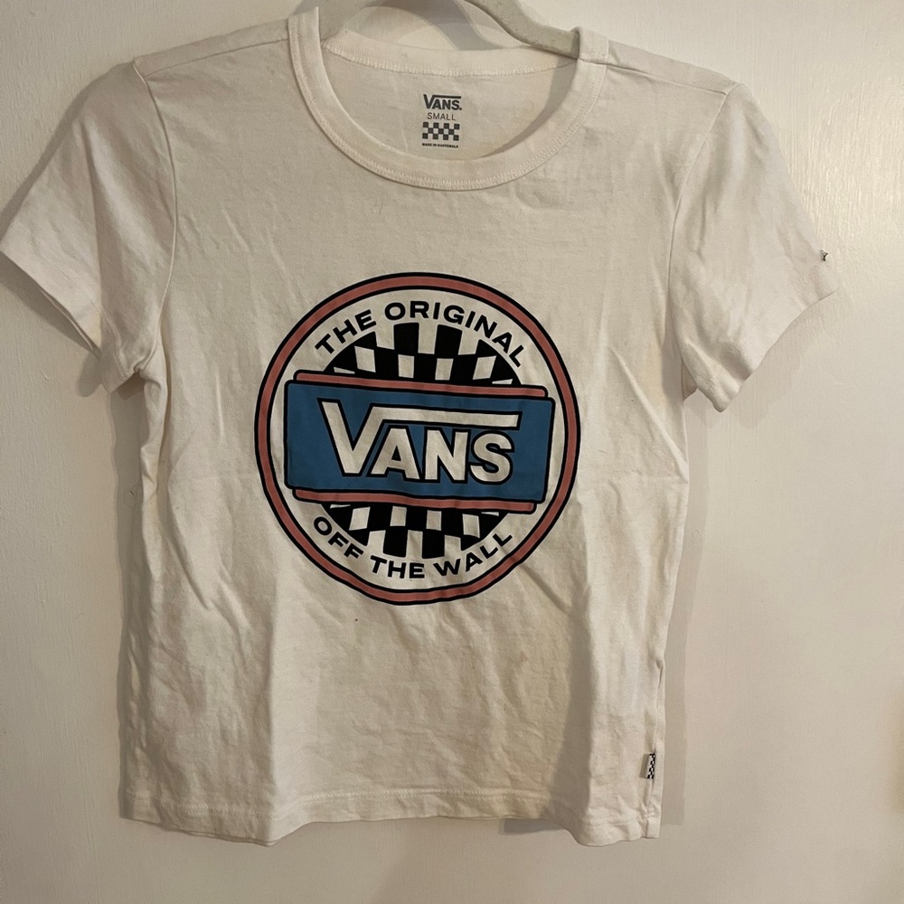 White Vans Logo Tee